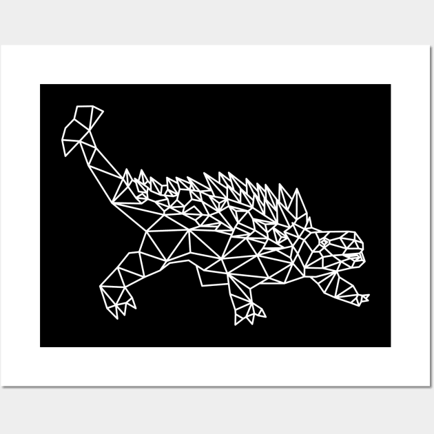 Ankylosaurus Dinosaur Paleontology Design Wall Art by DimDom